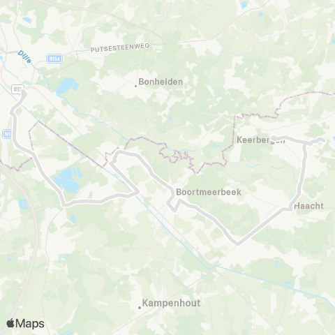De Lijn Mechelen - Elewijt - Boortmeerbeek - Haacht - Keerbergen map