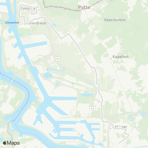 De Lijn Zandvliet - Stabroek - scholen Merksem map