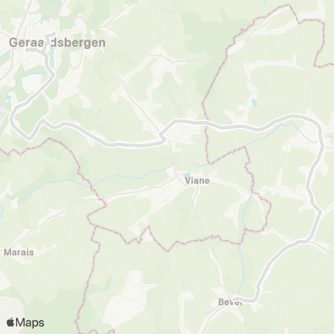 De Lijn Geraardsbergen - Moerbeke - Galmaarden - Bever / Biévène map