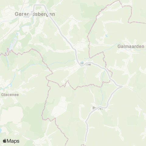 De Lijn Geraardsbergen - Moerbeke - Viane - Herhout - Bever / Biévène map