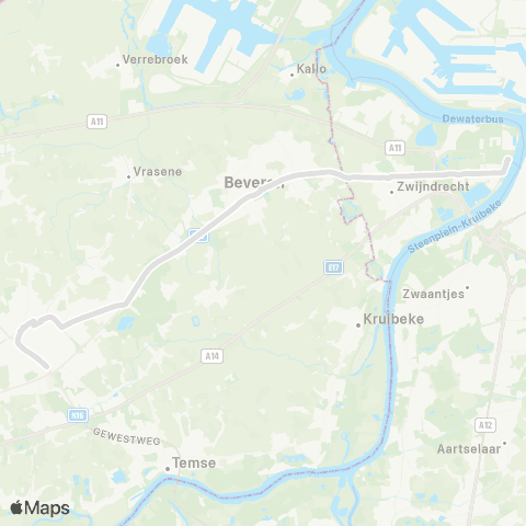 De Lijn Antwerpen L.O. - Beveren - Westakkers - Sint-Niklaas map