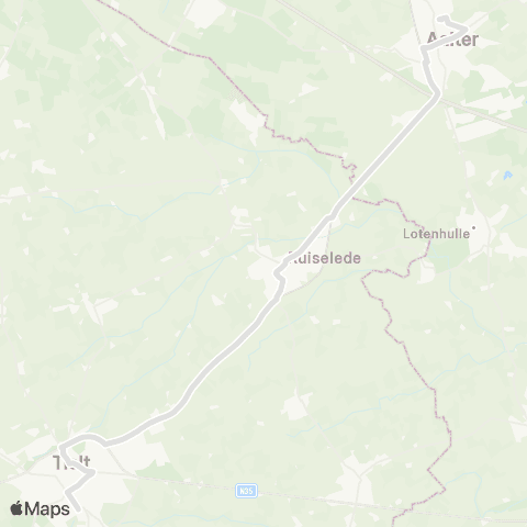 De Lijn Aalter - Ruiselede - Tielt map