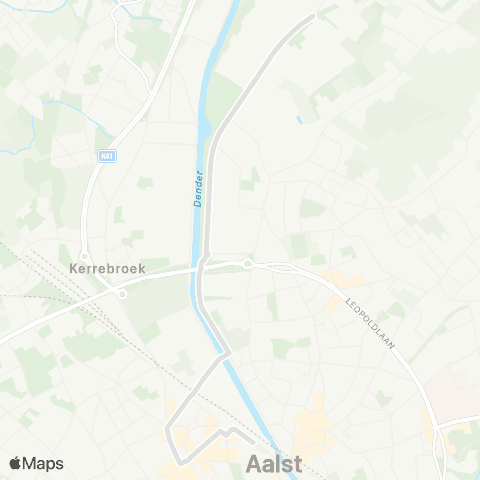 De Lijn Aalst Station - Wijngaardveld map
