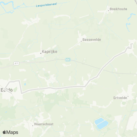 De Lijn Eeklo - Lembeke - Oosteeklo - Assenede map