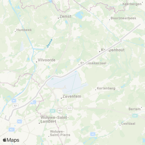 De Lijn Brussel Noord - Haacht map