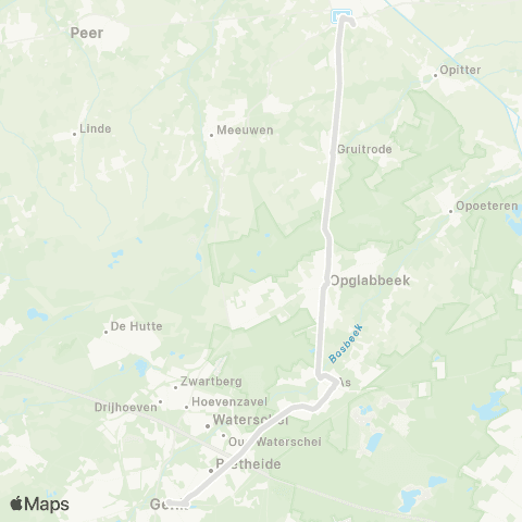 De Lijn Genk - Bree map