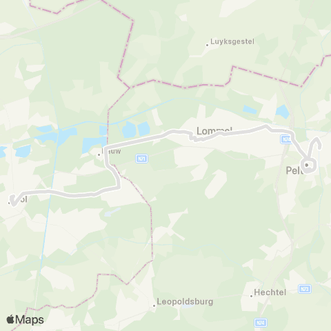 De Lijn Mol - Neerpelt map