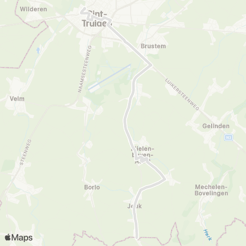 De Lijn Jeuk - Sint-Truiden map