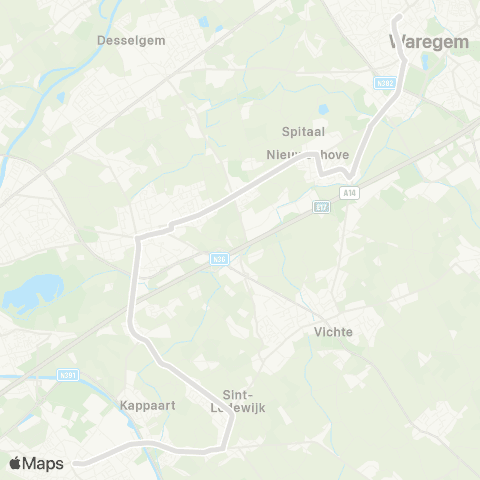 De Lijn Zwevegem - Deerlijk - Waregem map
