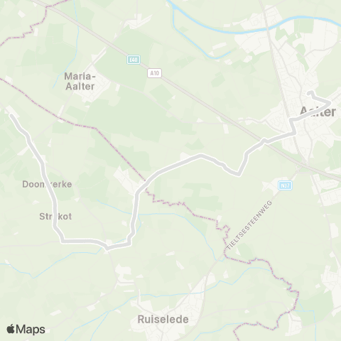 De Lijn Aalter Station - Doomkerke De Zande map