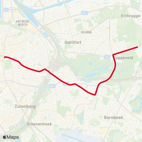 De Lijn Centraal station - Schijnpoort map