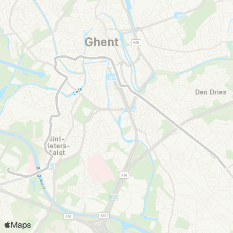 De Lijn Gentse Feestentram: Fl. Expo - Sint-Pieters - Zuid - Melle map