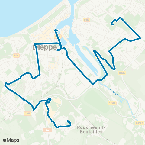 Deepmob Dieppe Beau Soleil <> Dieppe Val Druel map