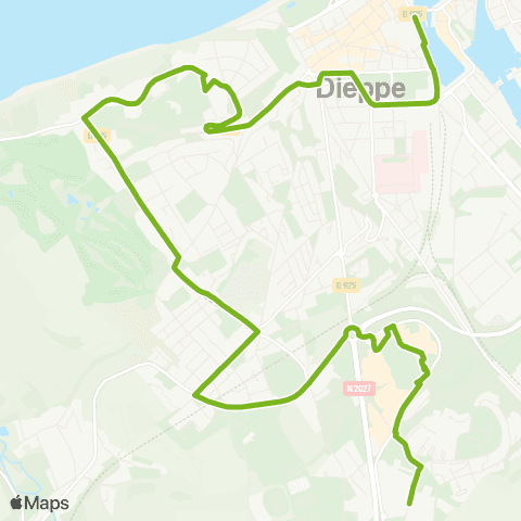 Deepmob Dieppe Pont Ango <> Dieppe Belvédère Ou Val Druel map
