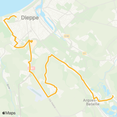 Deepmob Arques-la-Bataille <> Dippe map