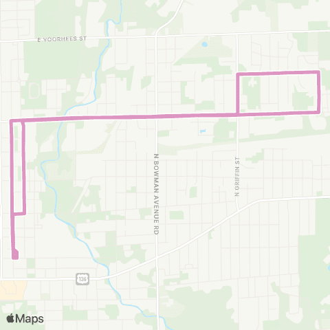 Danville Mass Transit District Fairchild map