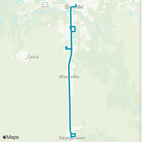 Danville Mass Transit District Georgetown map