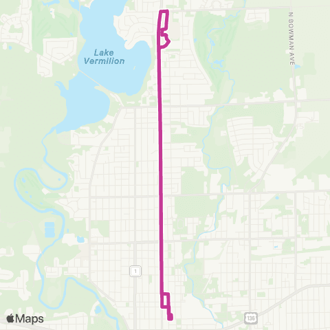 Danville Mass Transit District Vermilion map