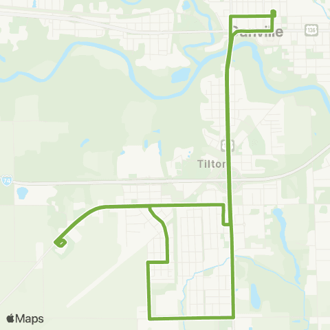 Danville Mass Transit District Tilton map