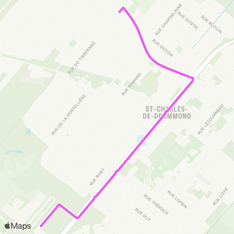Ville de Drummondville Campus Univ. / C700 / Ch700 / A400 - Victorin / Boîtes Postales Multiples / C710 map