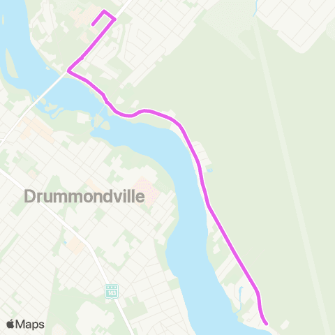 Ville de Drummondville Campus Univ. / C700 / Ch700 / A400 - Prés du 950, Chemin Hemming / Ch705 map