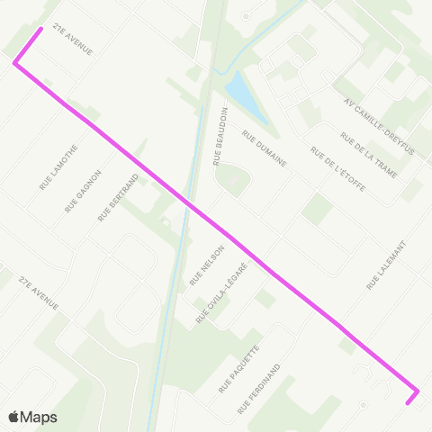 Ville de Drummondville St-Laurent / 21e Av. / J500 - St-Damase (N.) / Émilia / J505 map