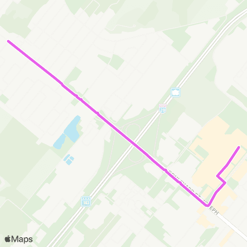 Ville de Drummondville Boul. St-Joseph O. / de la Ferme / G120 - Prom. Drummondville / G100 / R300 map