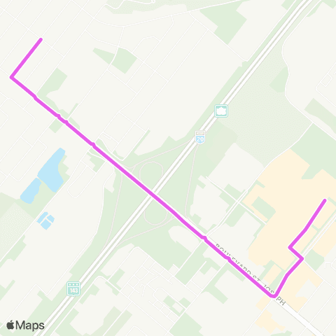Ville de Drummondville Laurentien / Théode / G125 - Prom. Drummondville / G100 / R300 map