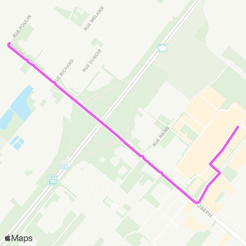 Ville de Drummondville Boul. St-Joseph O. / Poulin / G130 - Prom. Drummondville / G100 / R300 map