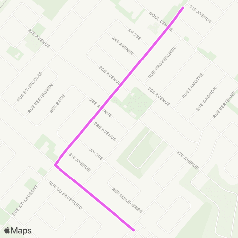 Ville de Drummondville De la Communce (E.) / Bertrand / J525 - St-Laurent / 21e Av. / J500 map