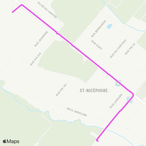 Ville de Drummondville Route 139 / Lemaire / N885 - Pl. Charpentier / N800 / M600 map