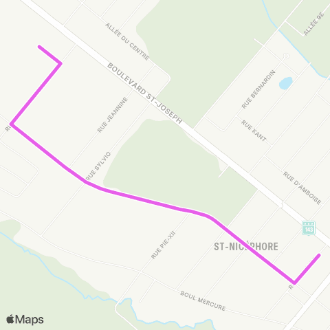 Ville de Drummondville Boul. St-Joseph / Lessard / N895 - Pl. Charpentier / N800 / M600 map