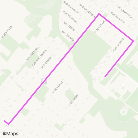 Ville de Drummondville Cusson / St-Pierre / V235 - St-Georges / Cégep / V200 map