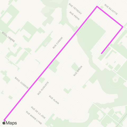 Ville de Drummondville St-Pierre / St-Onge / V240 - St-Georges / Cégep / V200 map