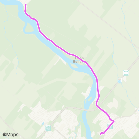 Ville de Drummondville Extéria Terrain d'Aventures / Rang Ste-Anne / A405 - Campus Univ. / C700 / Ch700 / A400 map