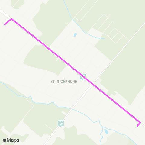 Ville de Drummondville Denise-Marleau / Boul. St-Joseph - Pl. Charpentier / N800 / M600 map