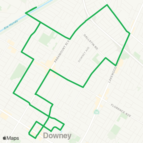 Downey LINK Northwest Route map
