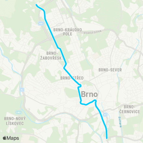 DPMB Technologický Park - Komárov map