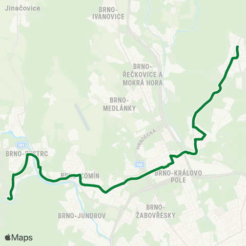 DPMB Černého - Klarisky map