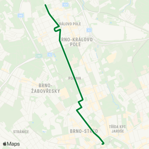 DPMB Česká - Královo Pole, Srbská map