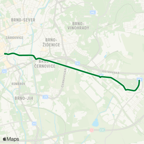 DPMB Hlavní Nádraží - Slatina, Sídliště map