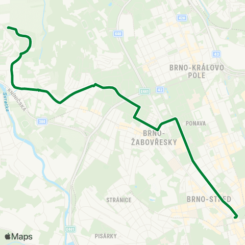 DPMB Komín, Sídliště - Česká map