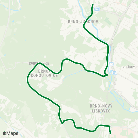 DPMB Mendlovo Náměstí - Osová map