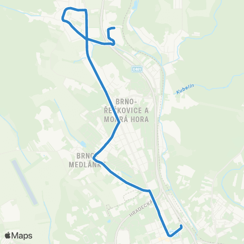 DPMB Královo Pole, Nádraží - Ivanovice - Lelekovice map