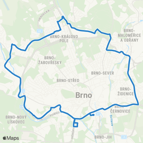 DPMB Úan Zvonařka - Úan Zvonařka map