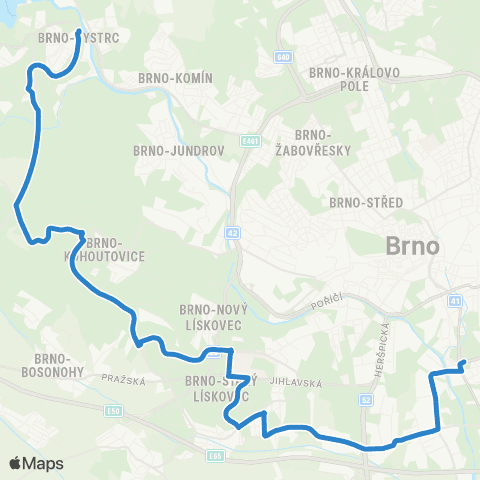 DPMB Zoologická Zahrada - Mariánské Náměstí map