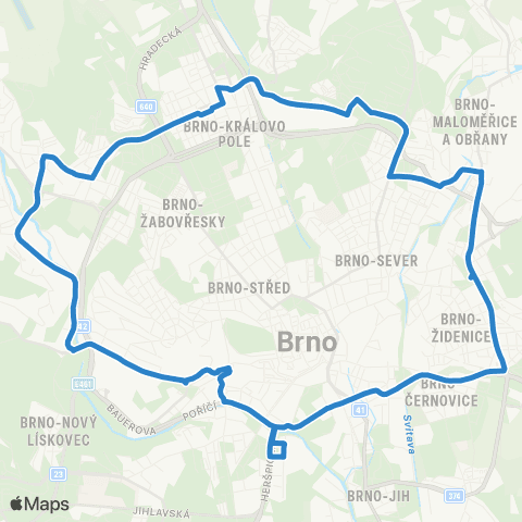 DPMB Židenice, Stará Osada - Židenice, Stará Osada map