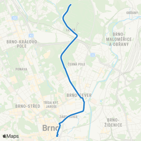 DPMB Hlavní Nádraží - Loosova map