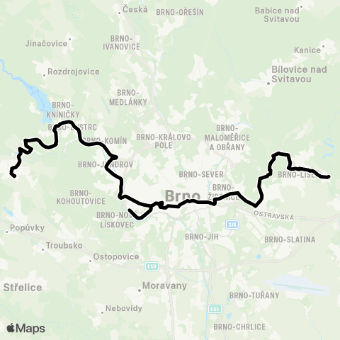 DPMB Mariánské Údolí - Bartolomějská map