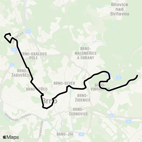 DPMB Technologický Park - Jírova map